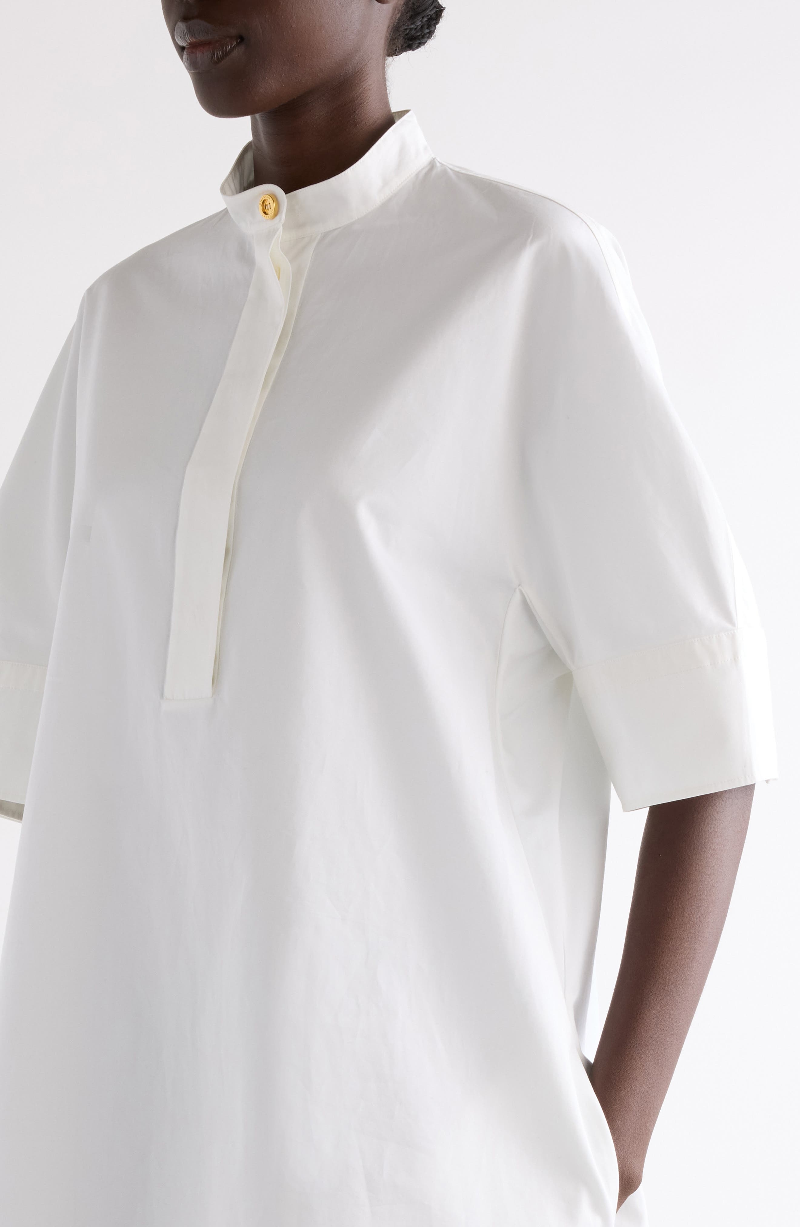 Givenchy A-Line Cotton Poplin Minidress in White at Nordstrom - 5