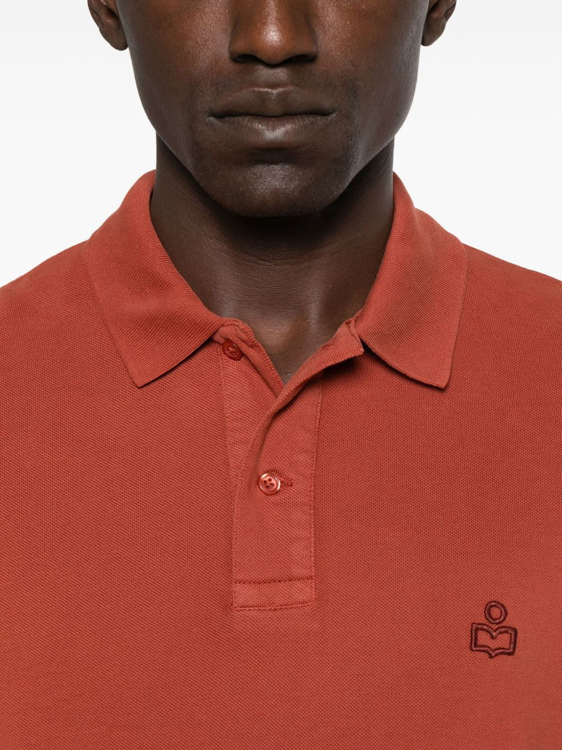 logo-embroidered polo shirt 4