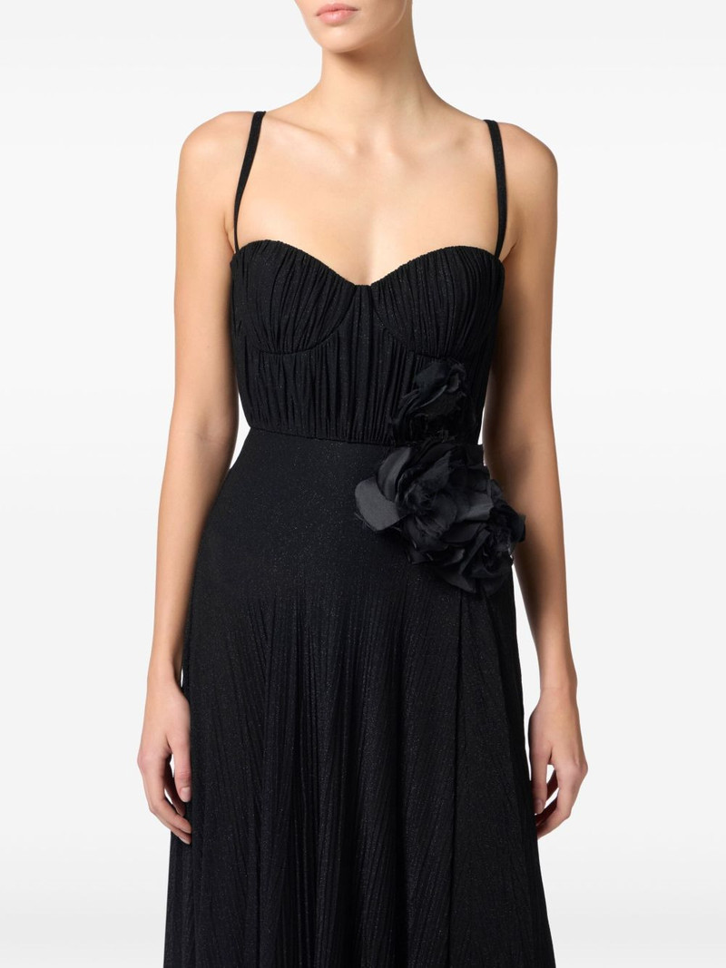 floral-appliqué detailing dress 4
