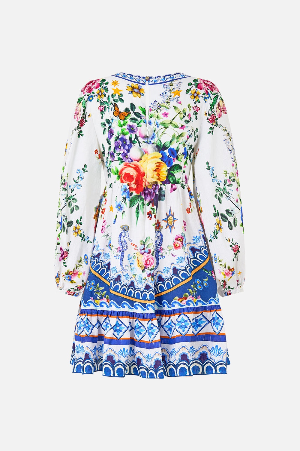 SHORT TIE FRONT BLOUSON DRESS - 8