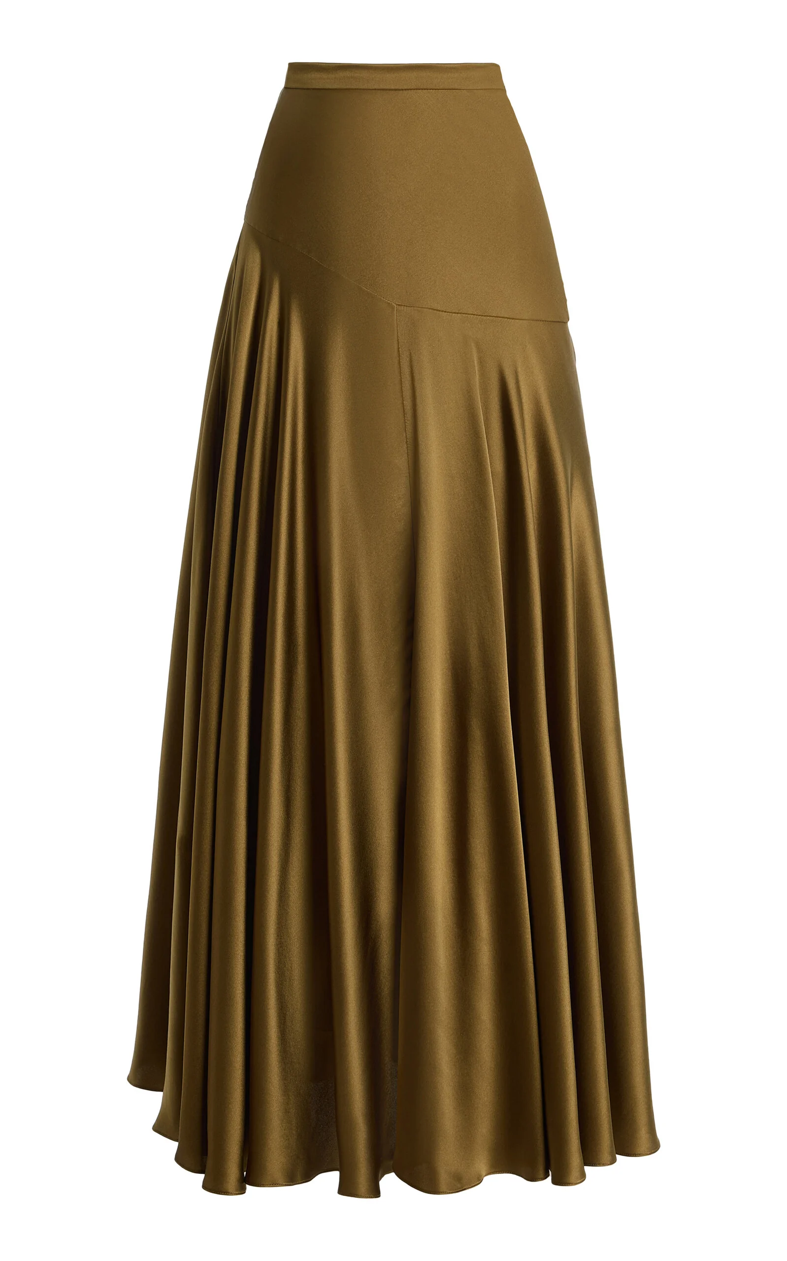 Thea Silk Charmeuse Skirt - 1
