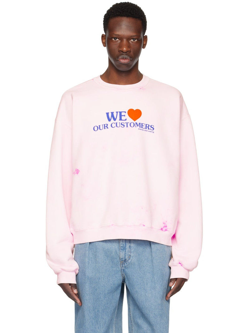 Pink 'Love Our Customers' Sweatshirt 1