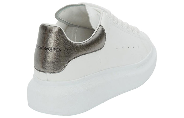 (WMNS) Alexander McQueen Oversized Sneaker 'Bleach White Silver' 553770WHFBU9042 - 4