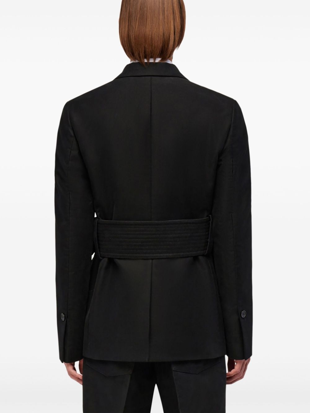 single-breasted cotton blazer - 4