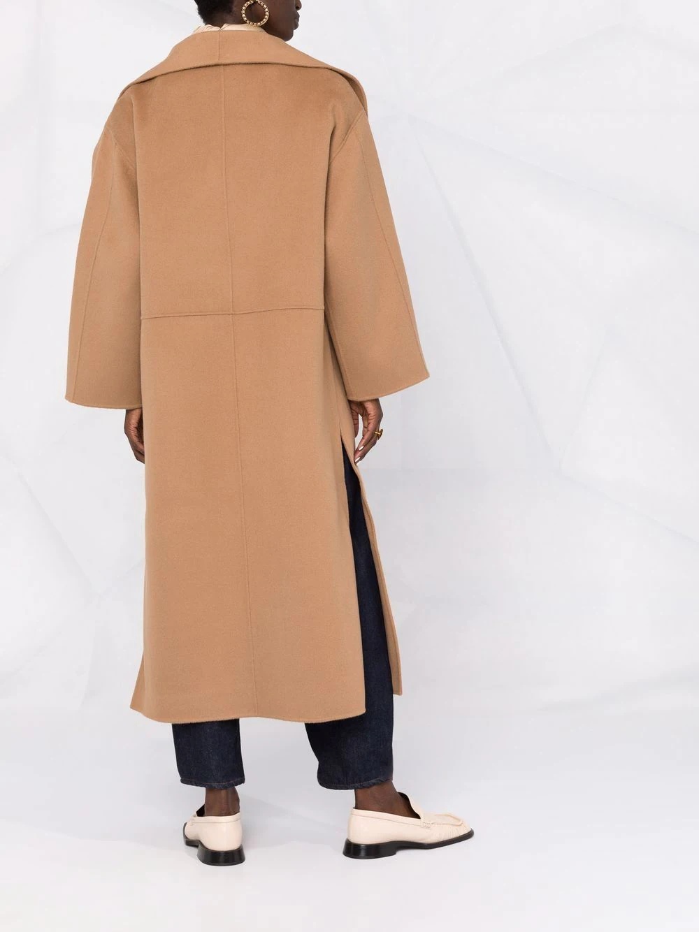 single-breasted wool-blend coat - 4