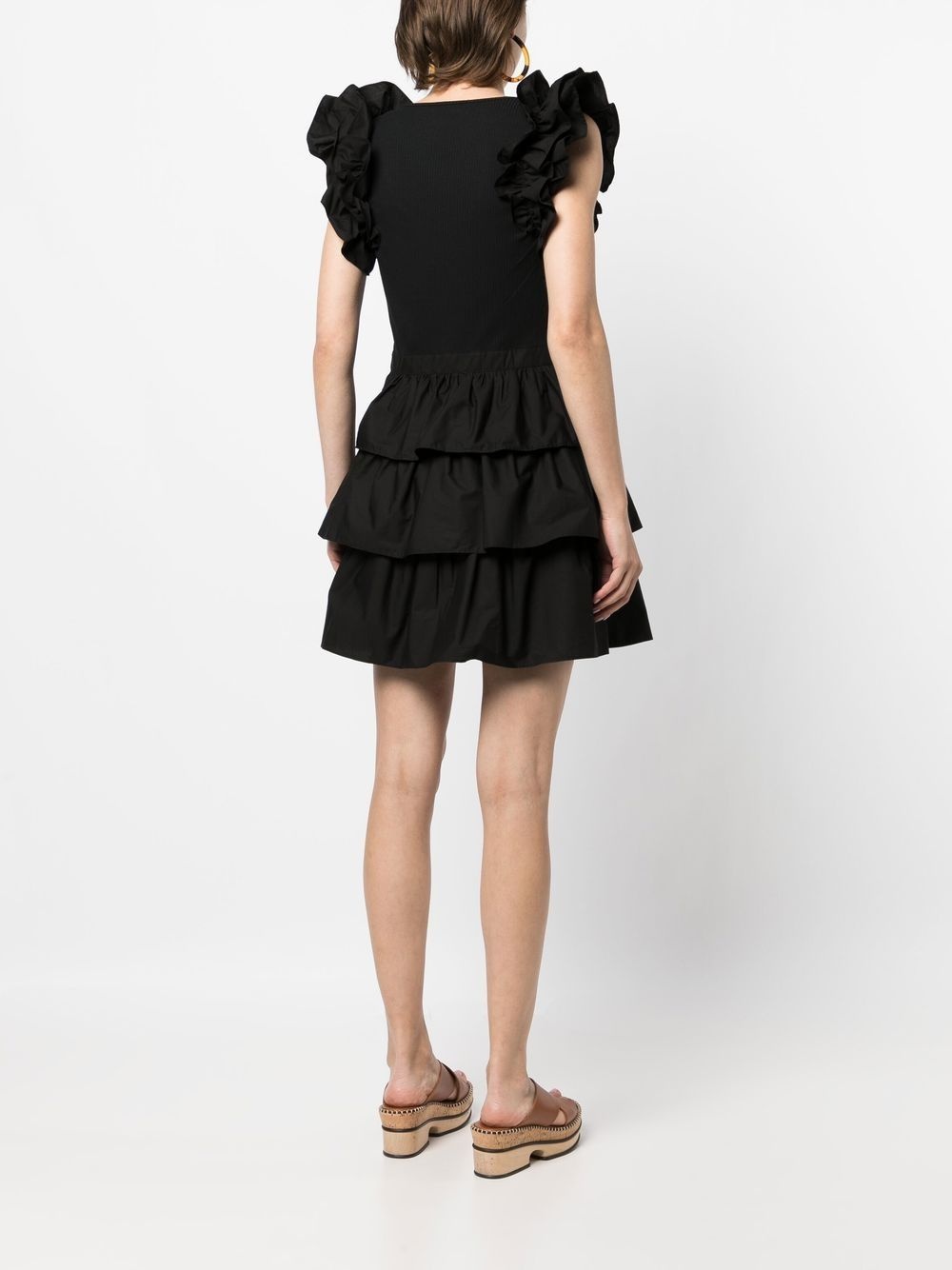 ruffle-trim T-shirt dress - 4