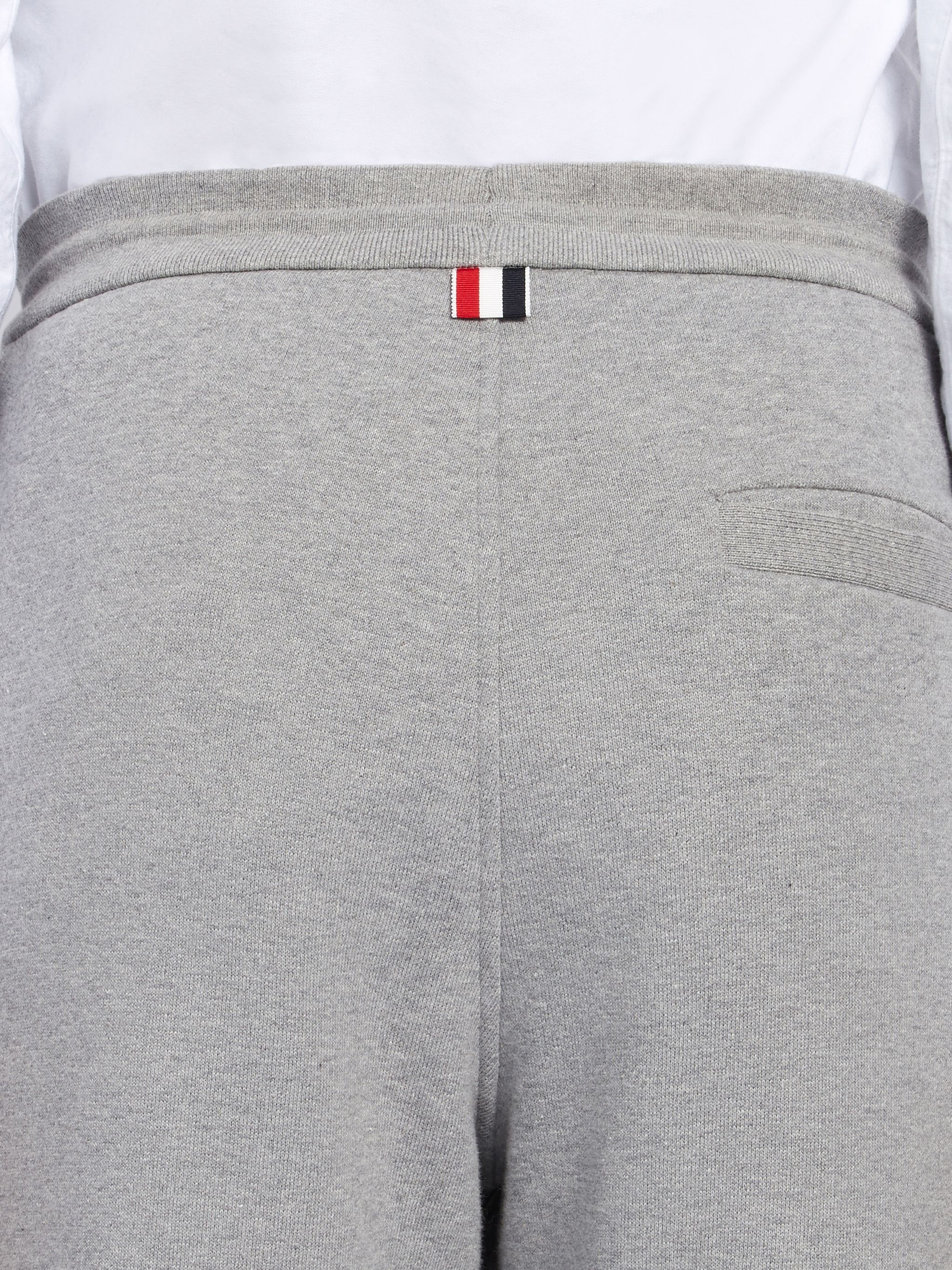 Medium Grey Super 120's Wool Twill Elastic Hem Track Trouser