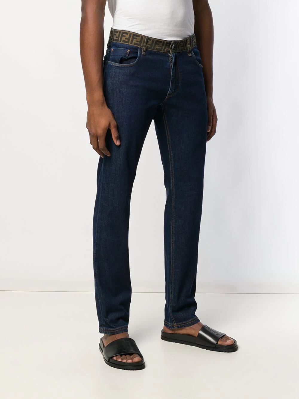 FF motif slim-fit jeans - 3