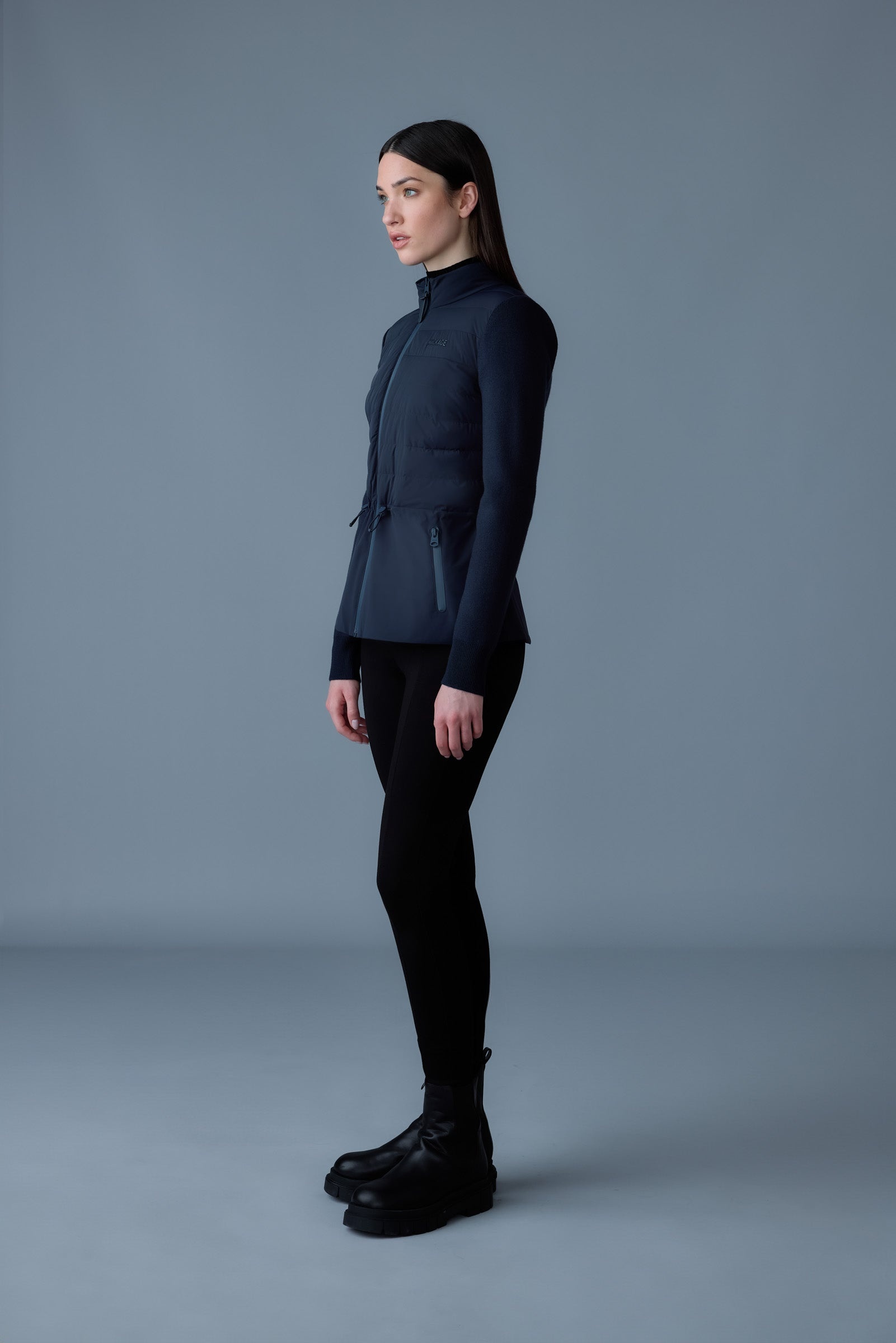 LAIKA Hybrid Down Jacket with Peplum - 3