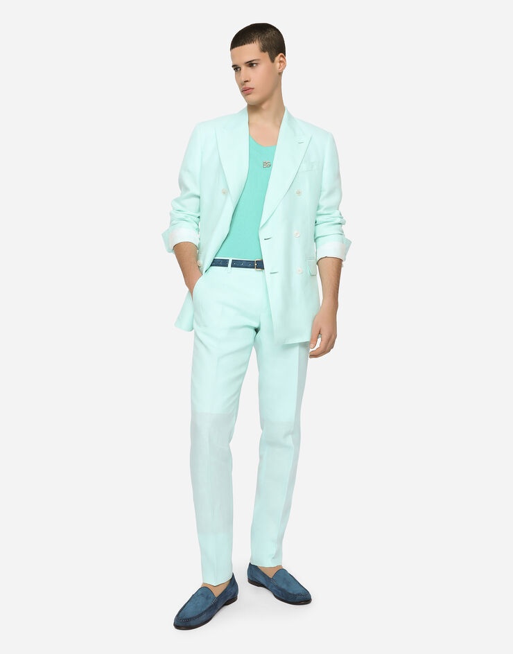 Double-breasted linen Sicilia-fit suit - 6