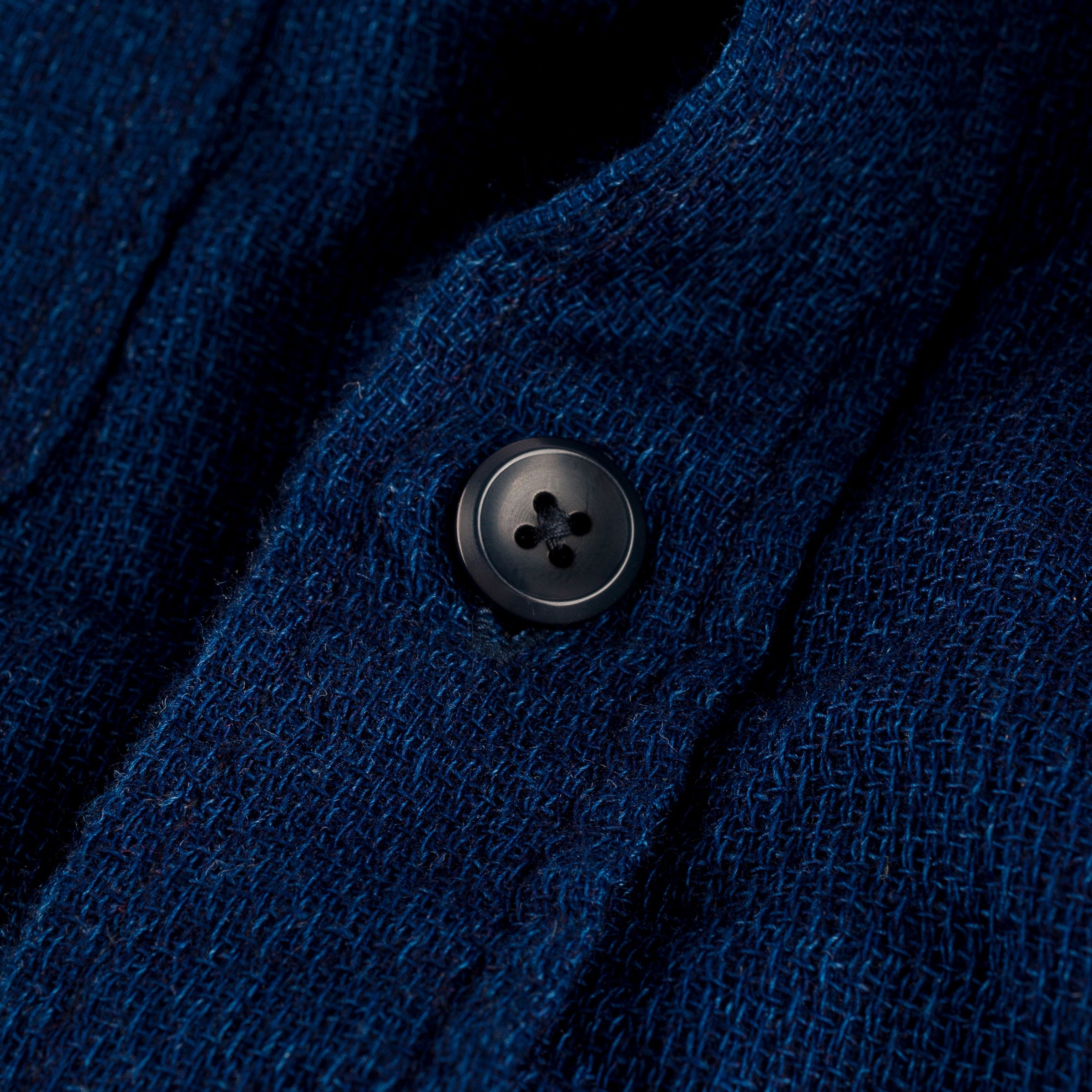 5OZ DOUBLE GAUZE SHORT SLEEVED WORK SHIRT - INDIGO - 14