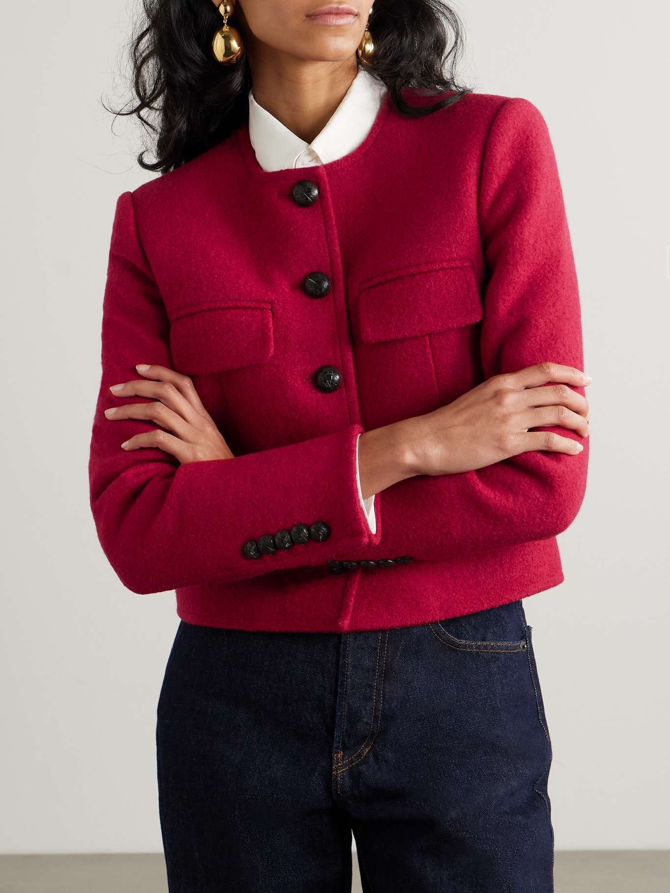 Leslie wool-bouclé jacket - 3