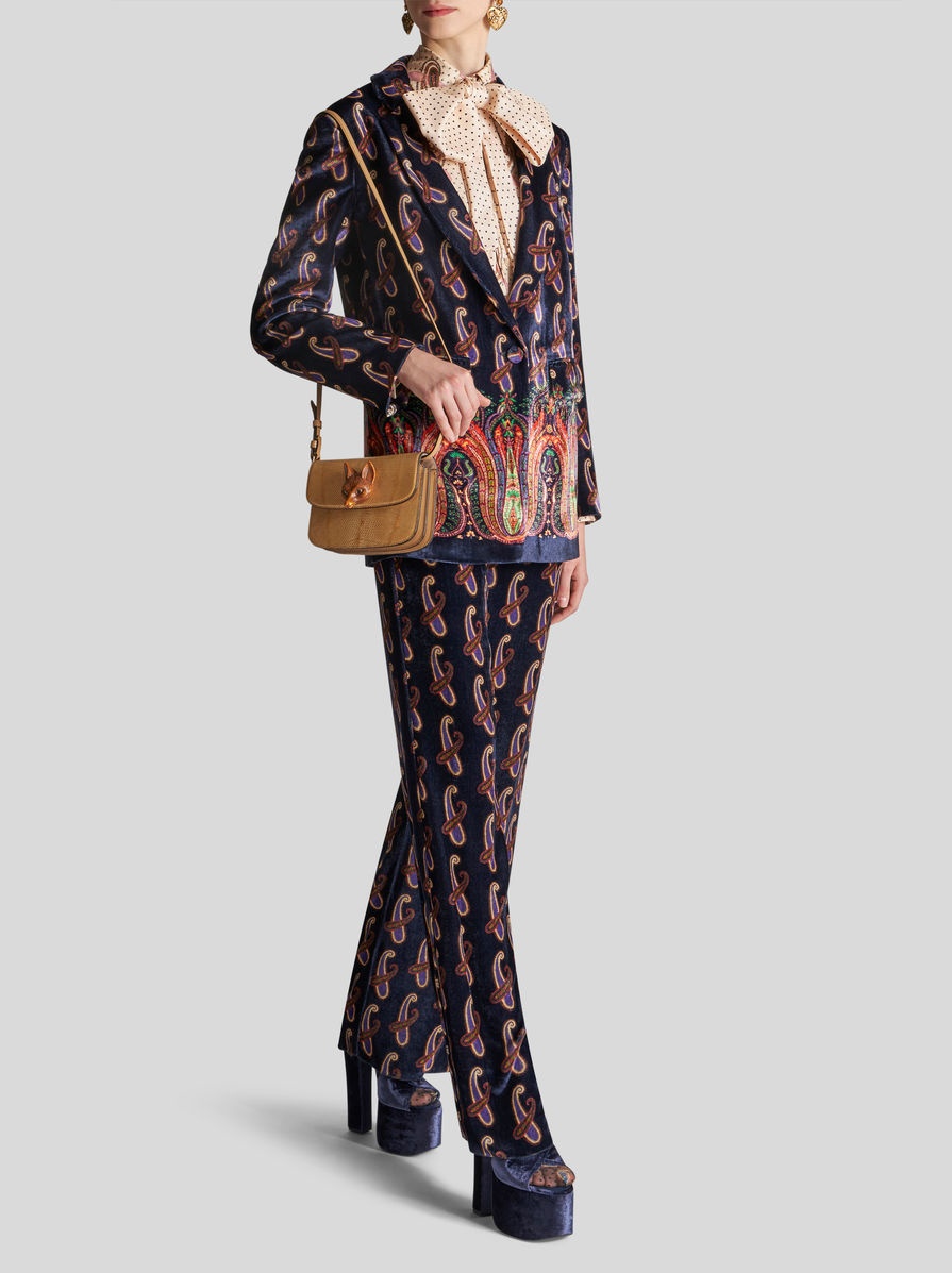 VELVET JACKET WITH PAISLEY - 3