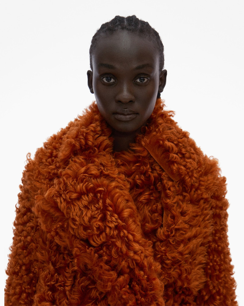 CROPPED SHEARLING TRENCH JACKET 7