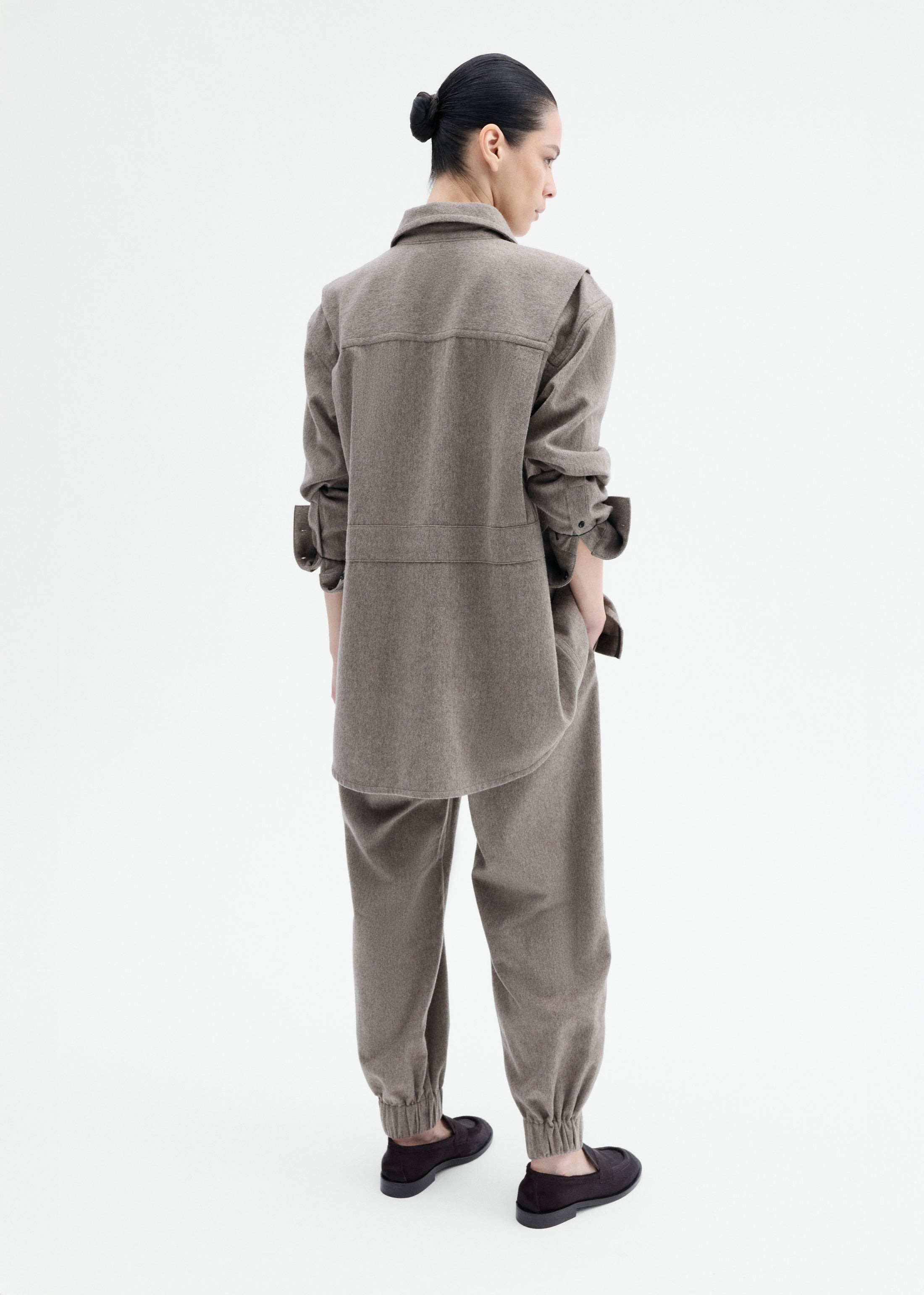 Tailored Flannel Shirt in Wool Cashmere - 6