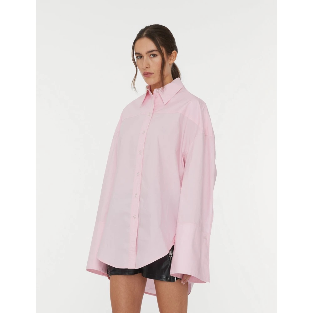 SOFT PINK OVERSIZED COTTON SHIRT - 3