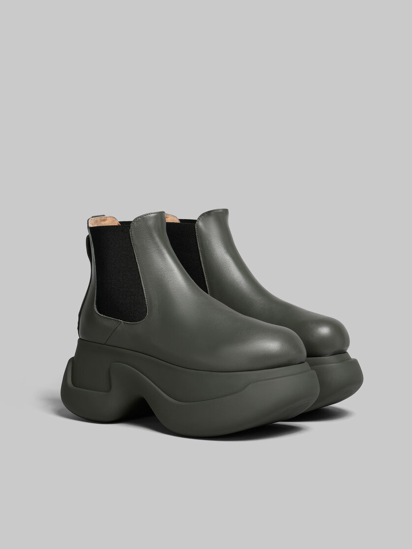 GREEN LEATHER ARAS 23 CHELSEA BOOT - 2