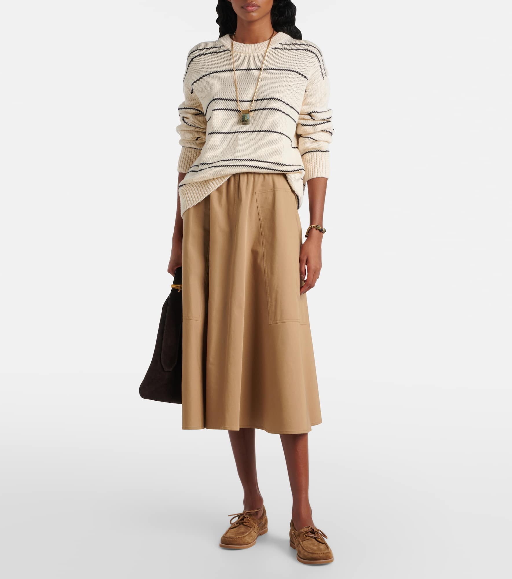 Striped wool-blend sweater - 2