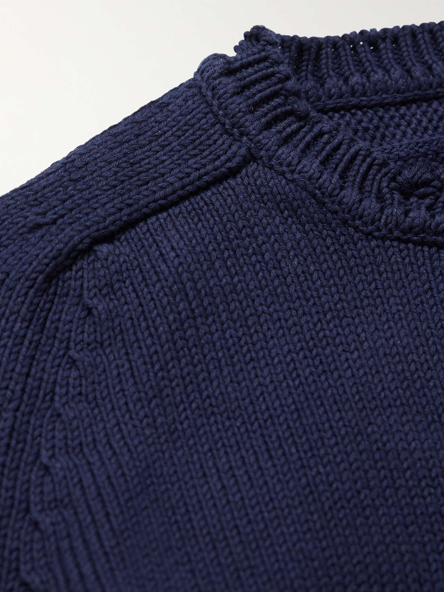 Distressed Cotton Sweater - 6