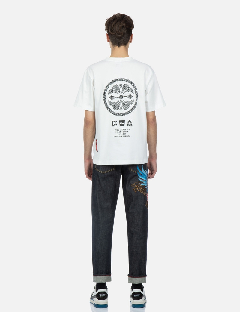 SEAGULL AND EAGLE EMBROIDERY CROPPED CARROT FIT JEANS #2017 5