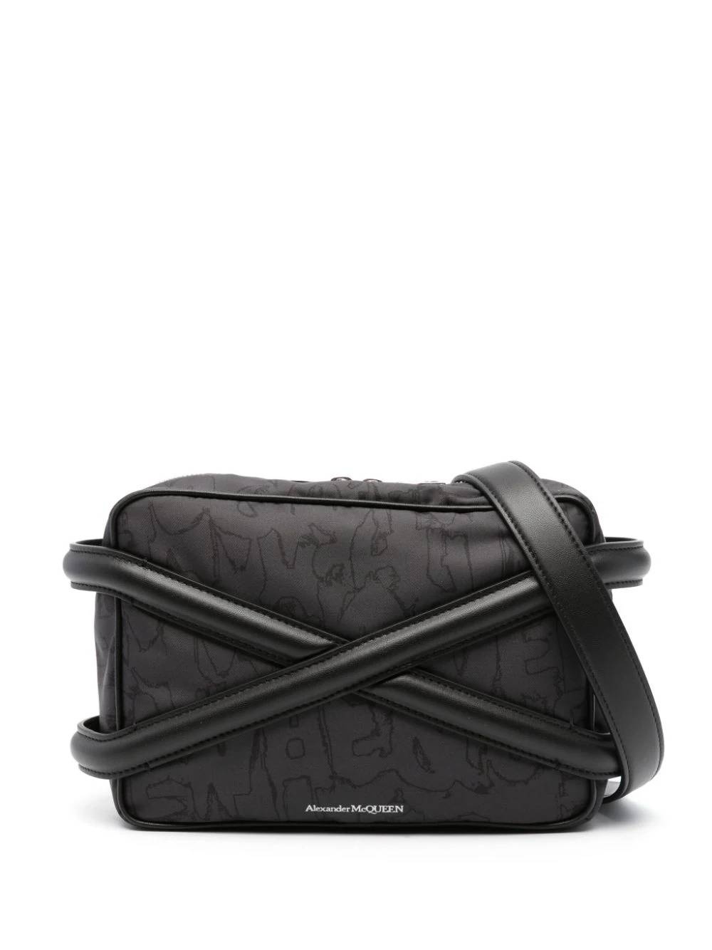 ALEXANDER MCQUEEN｜CROSSBAGS (726292 1AAQ0 1000) Alexander Mcqueen Harness Camera Crossbody Bag 726292 1AALD