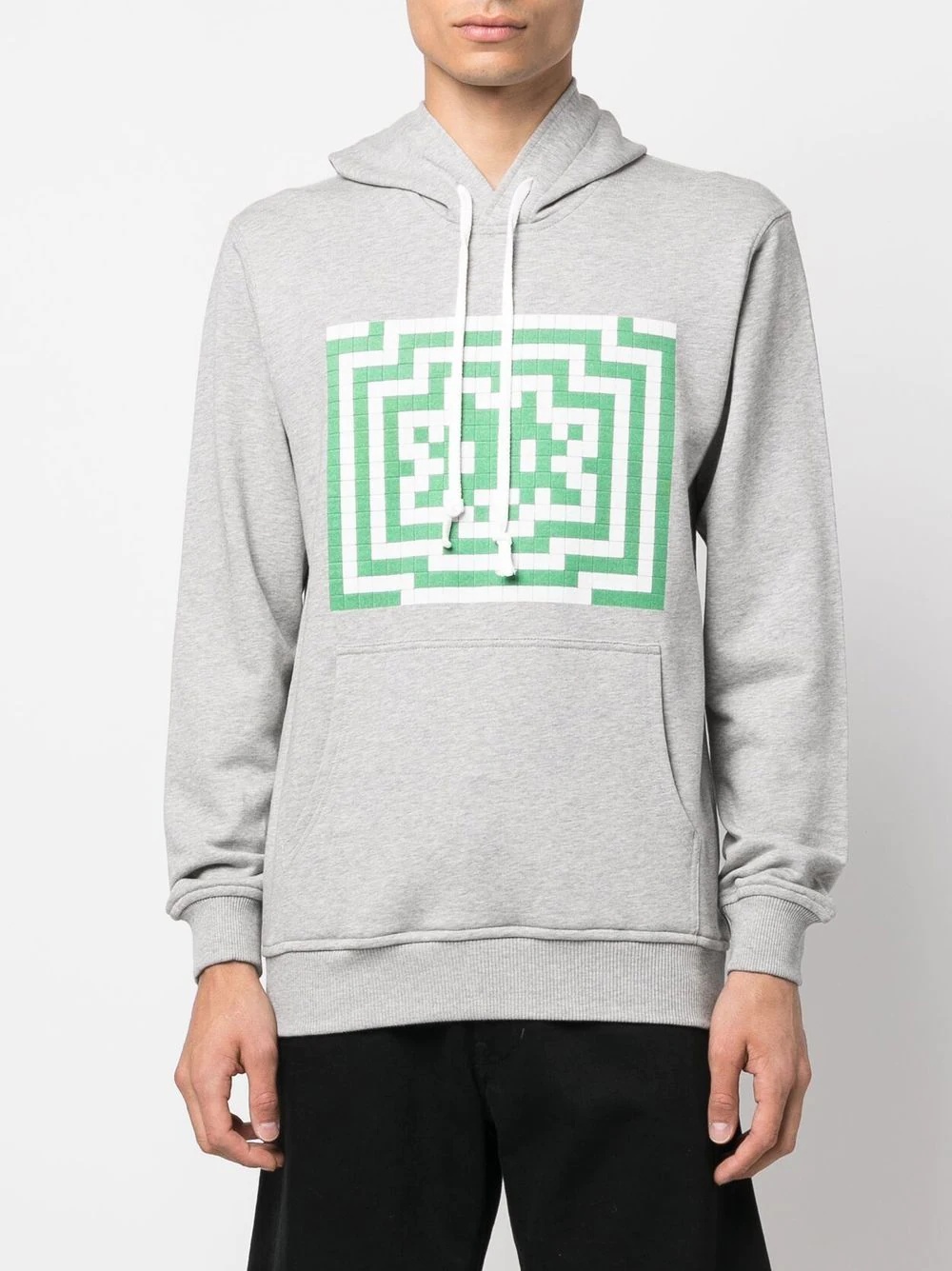 Invader drawstring hoodie - 2