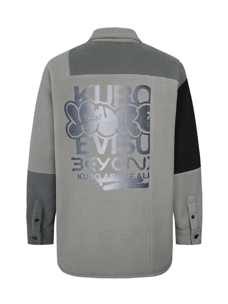 Colorblock Fleece Shirt Jacket 11