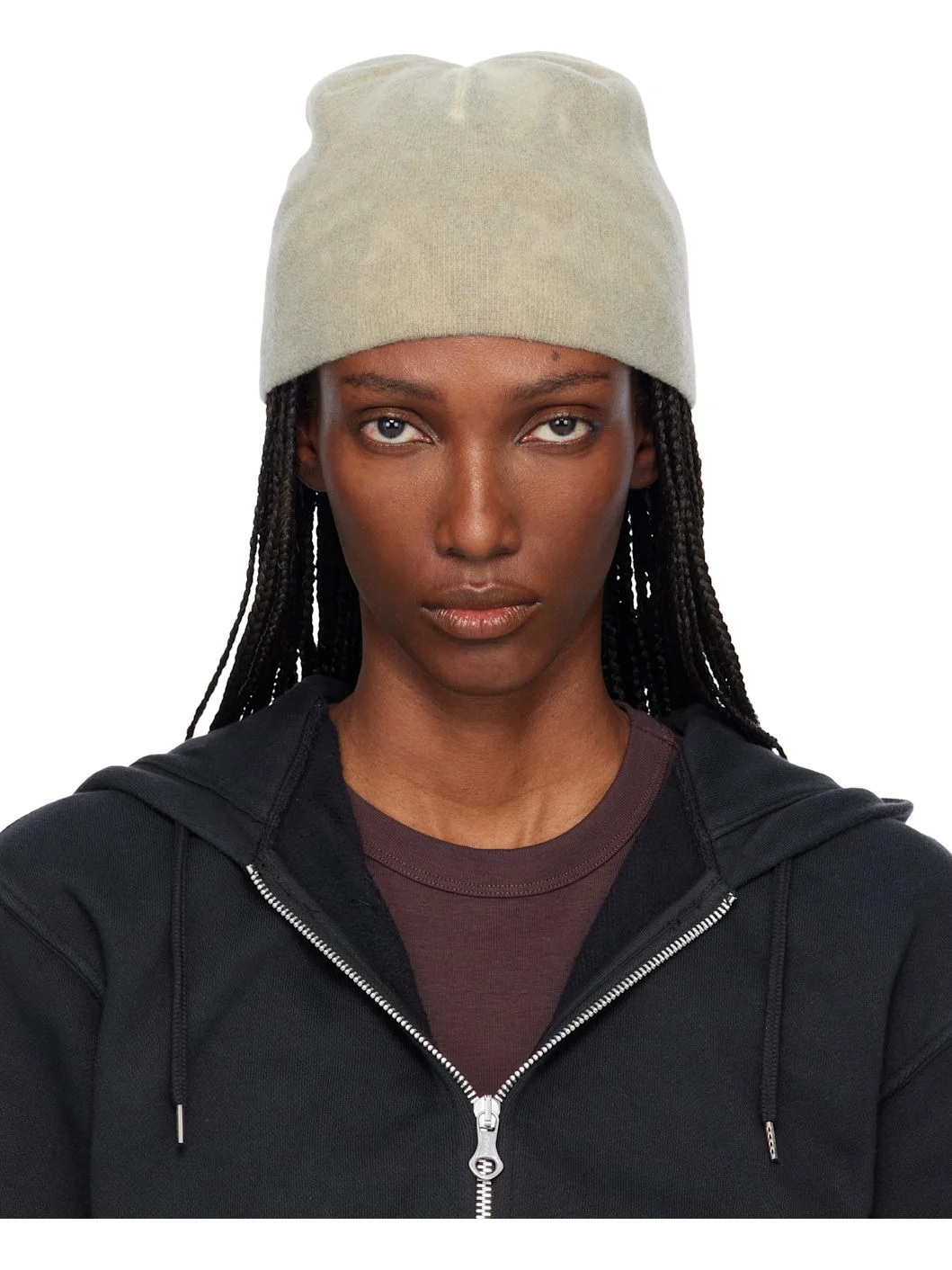 Gray Spray-Dyed Beanie - 1