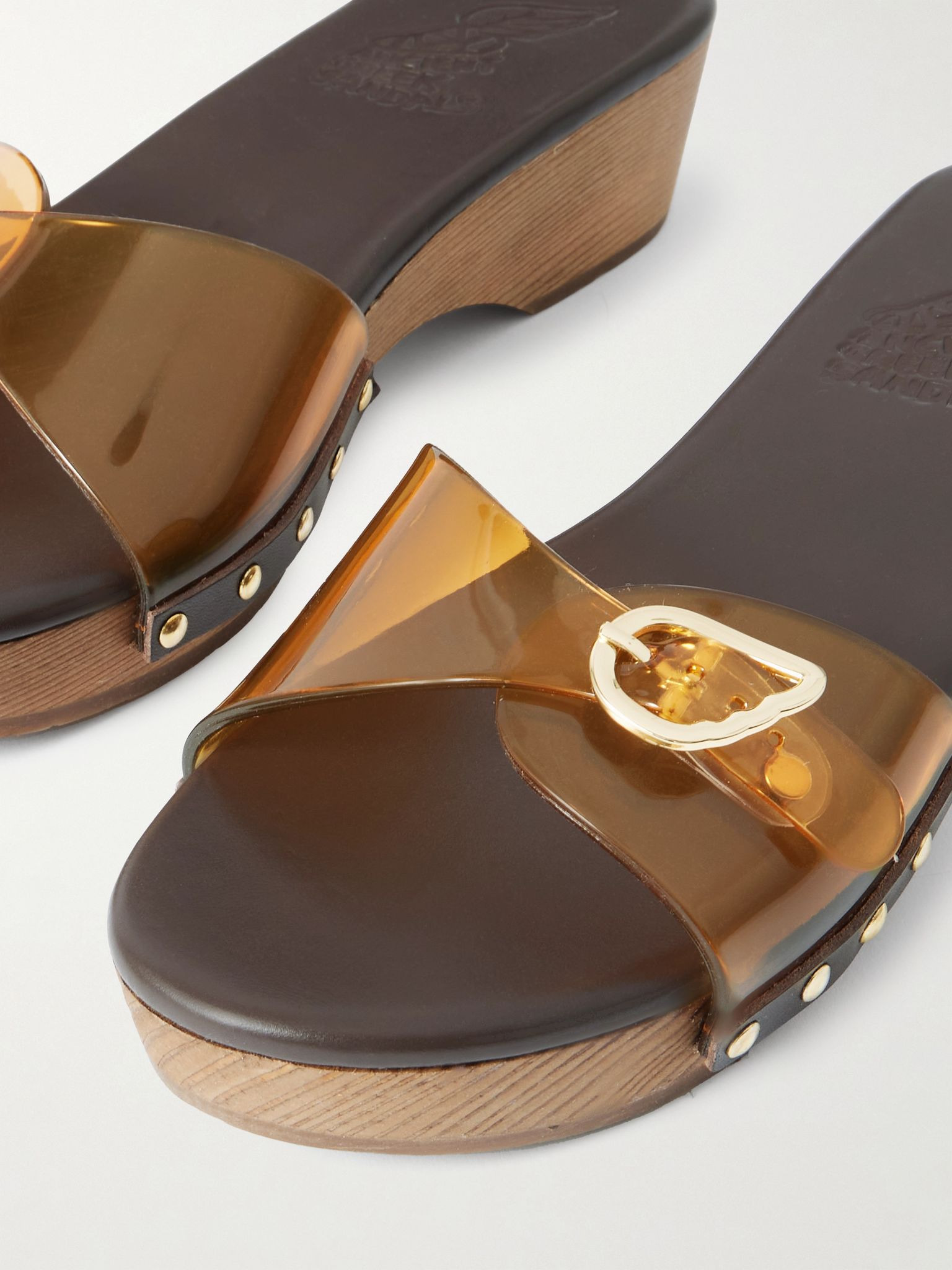 Omonia Jelly studded PVC clogs Tan - 4