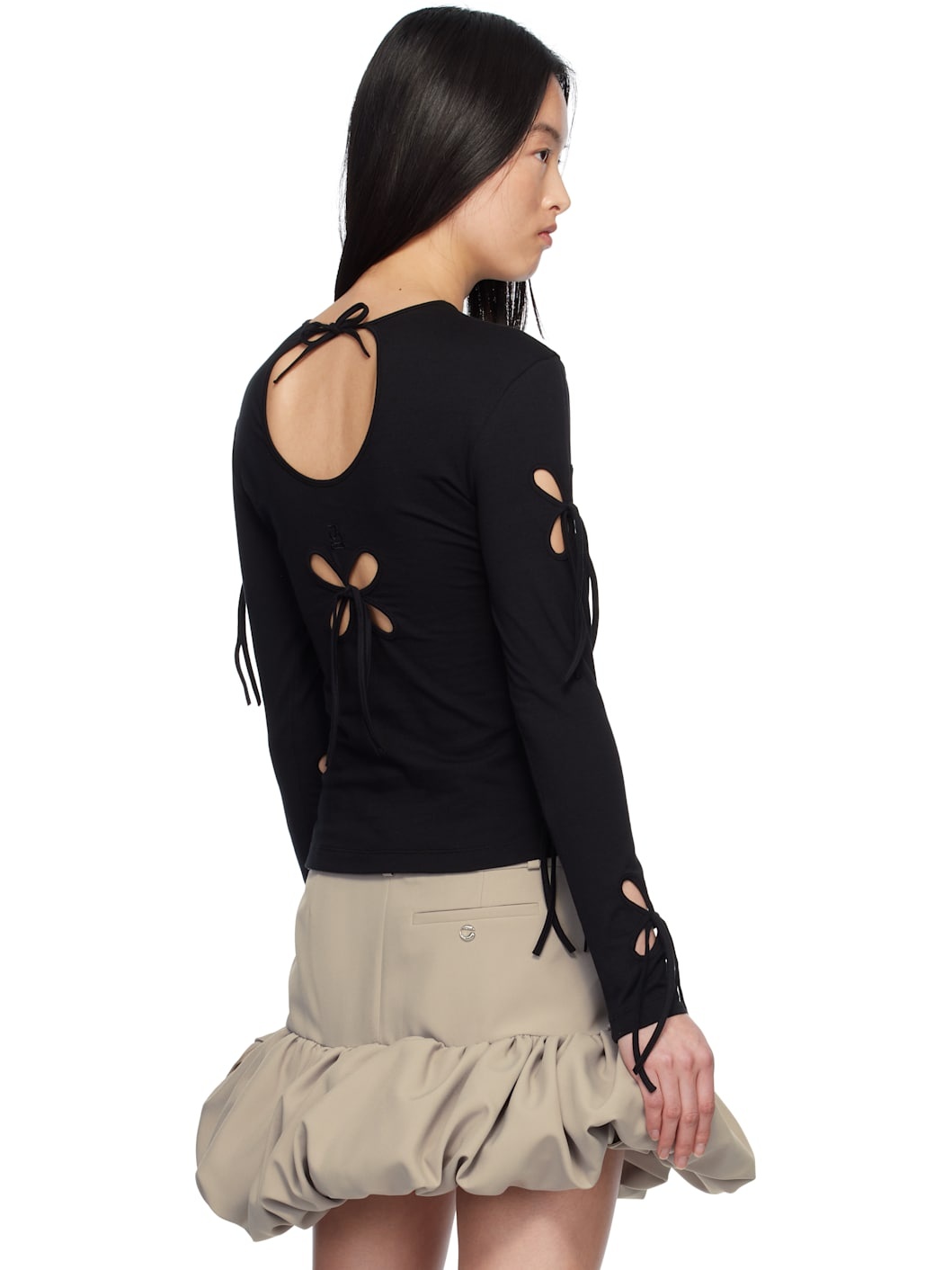Black Petal Long Sleeve T-shirt - 3