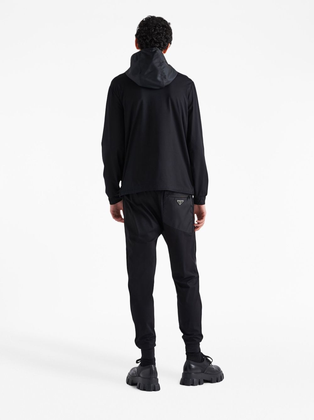 logo-plaque slim-fit trousers - 3