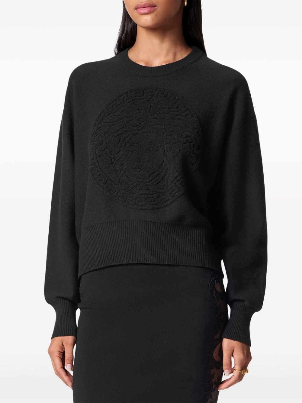 Medusa Head-motif crew-neck jumper - 3