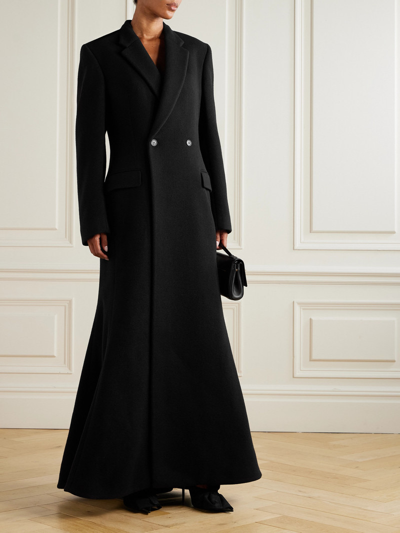 BALENCIAGA Double-breasted Brushed Wool-blend Coat outlook