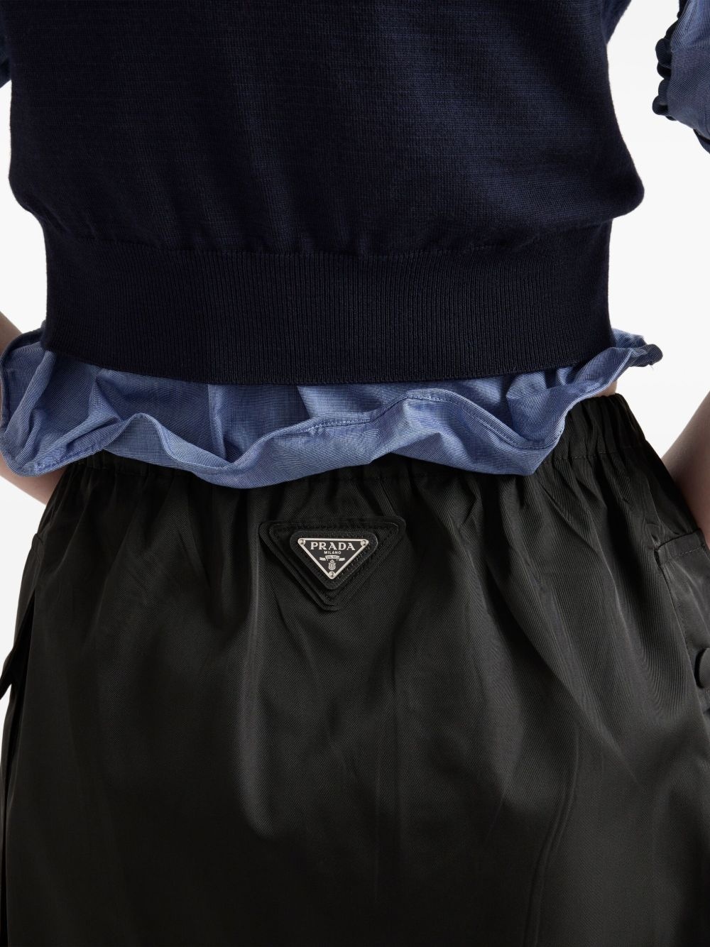elasticated-waist mini skirt - 5