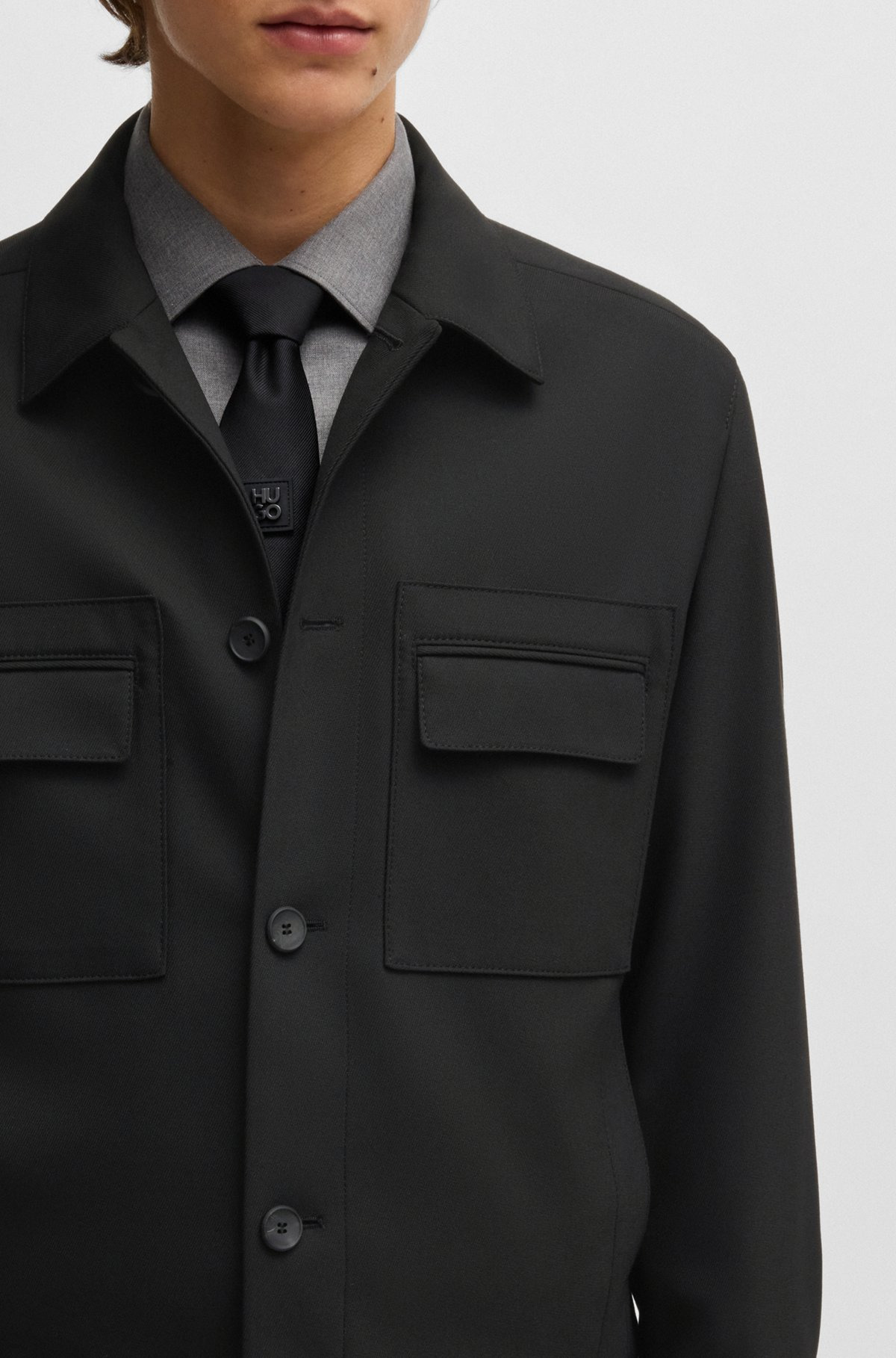 MODERN-FIT JACKET IN STRETCH TWILL - 6