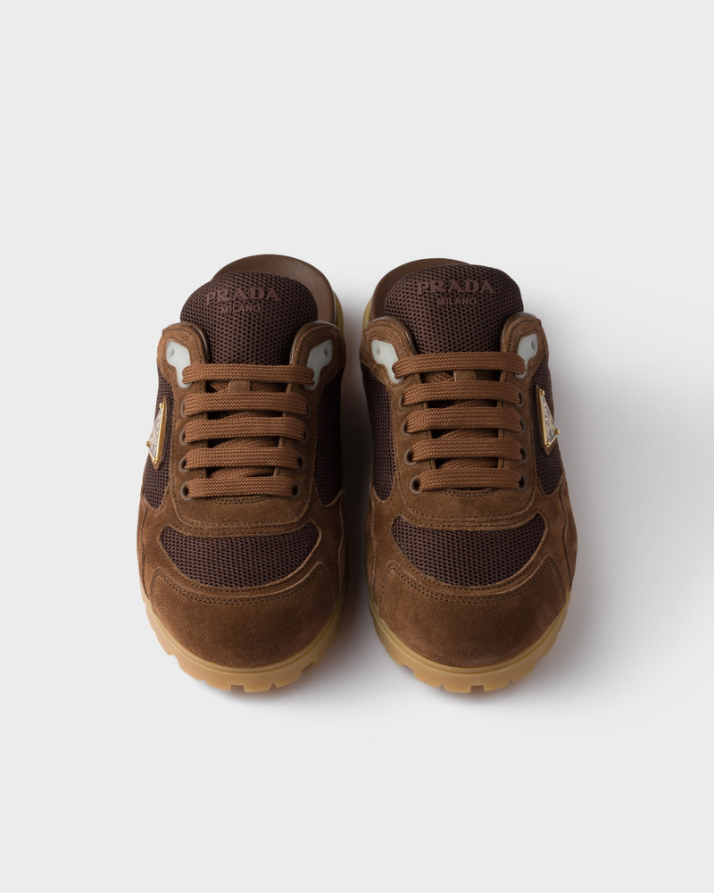 Trail mesh fabric and suede mules 3