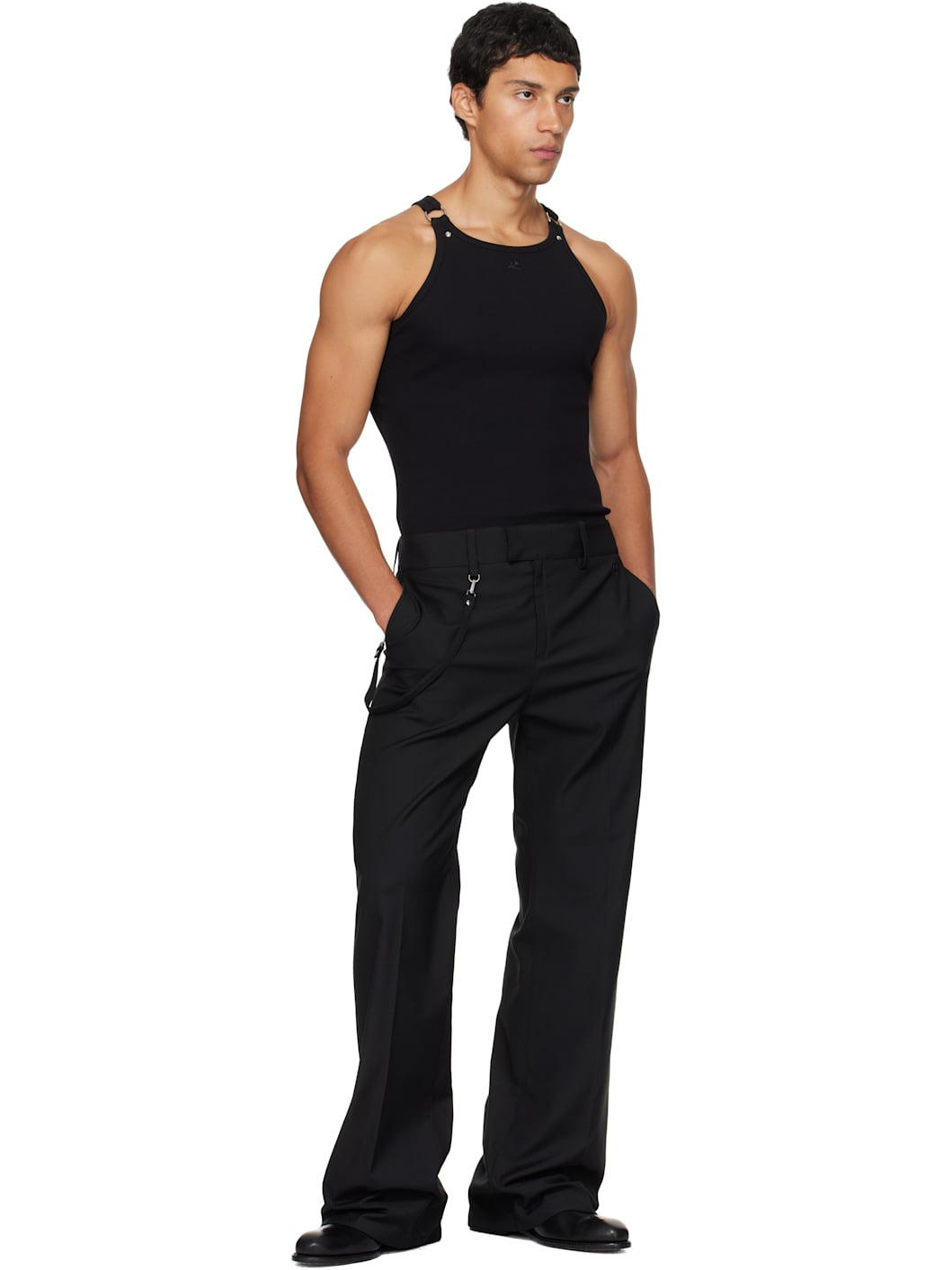 Black Buckle 90's Rib Tank Top - 5