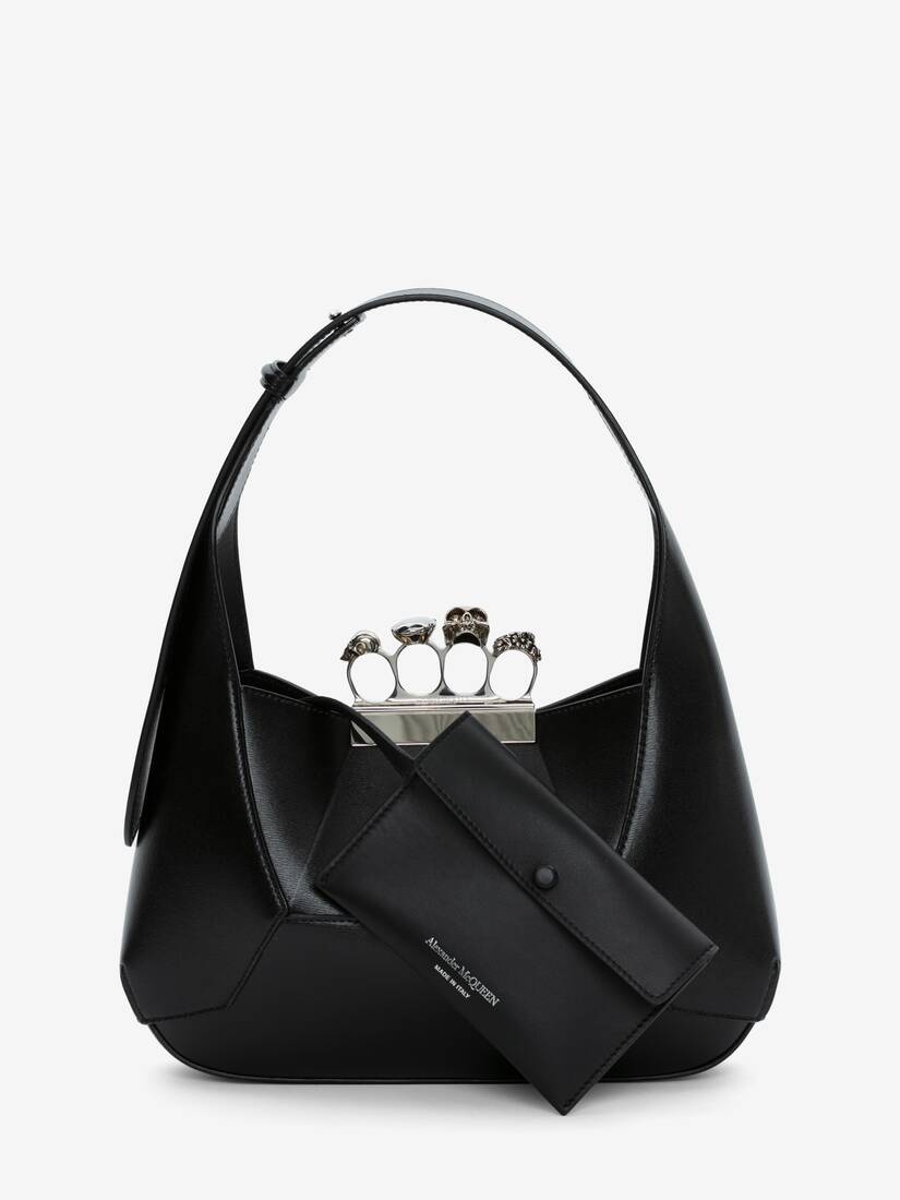 Women's The Jewelled Hobo Bag in Black - 4