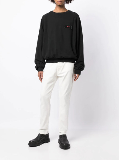 N°21 logo-patch crew-neck sweatshirt outlook