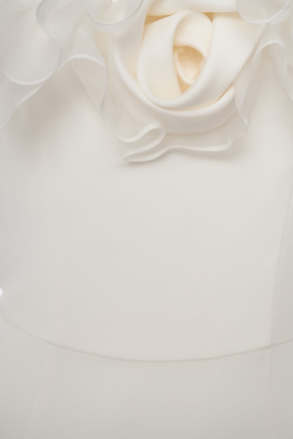 CADY BUSTIER DRESS WITH ORGANZA RUFFLE DETAILS - 3