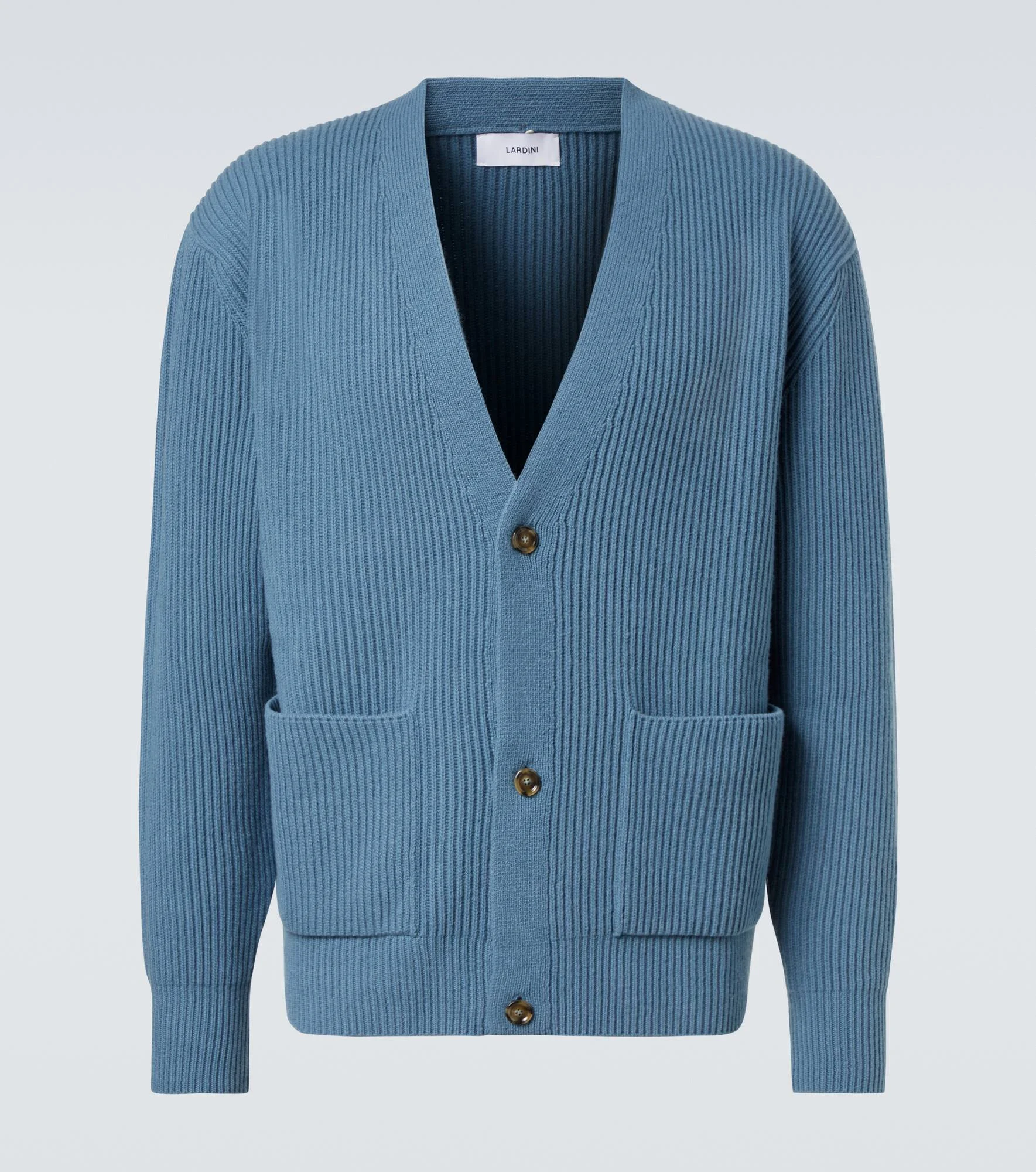Ribbed-knit wool and cashmere cardigan - 1