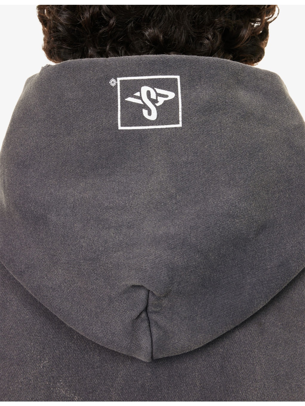 Graphic-Print Destressed Cotton Hoody - 5