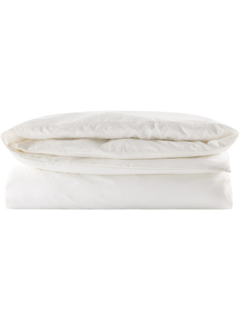 TEKLA White Sateen Duvet Cover, King outlook
