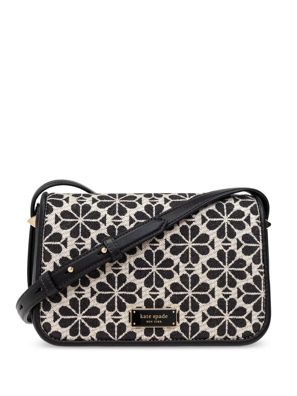 floral-jacquard crossbody bag - 1