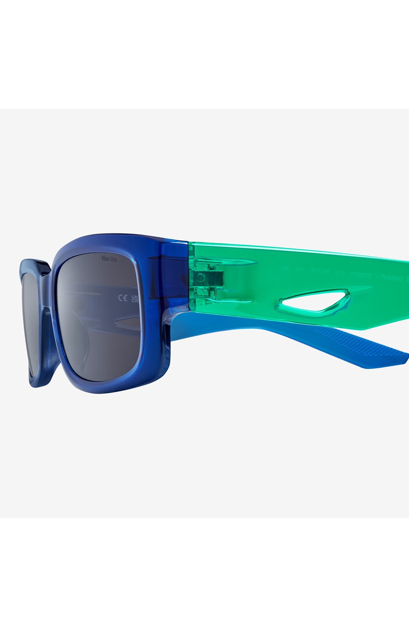 Nike Variant I 56mm Rectangle Sunglasses in Midnight Navy /Navy at Nordstrom - 3