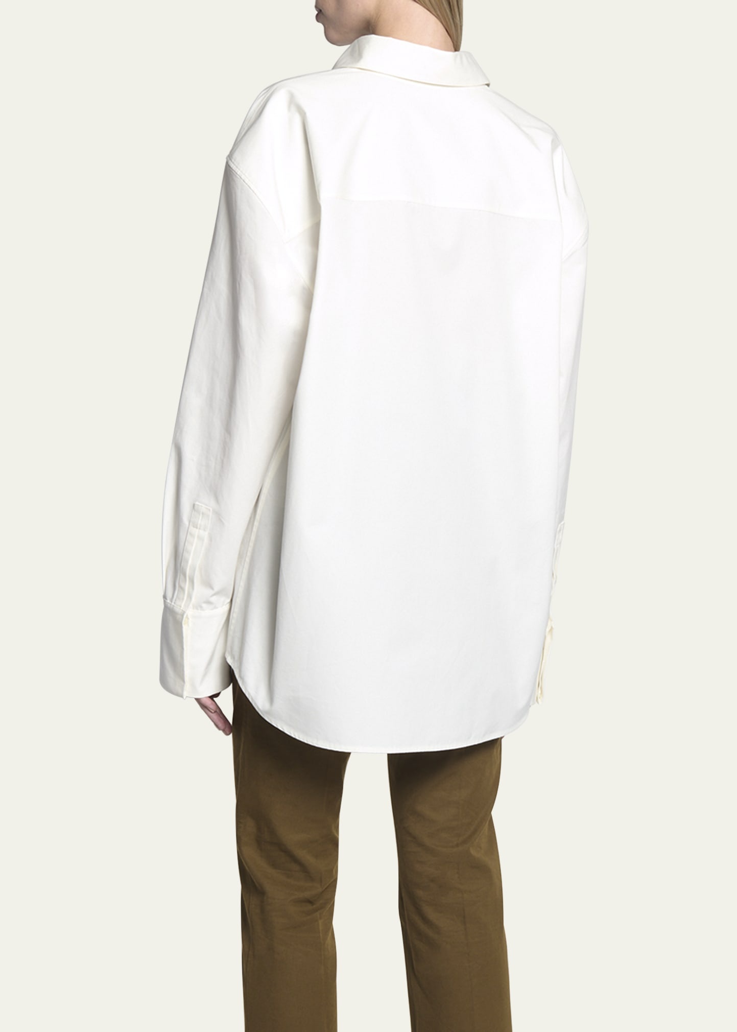 Long Button Down Collared Dress Shirt - 3