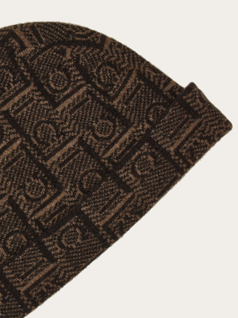 FERRAGAMO Ferragamo monogram beanie outlook