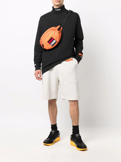 Heron Preston logo patch track shorts outlook