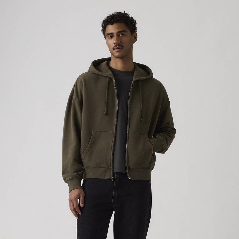 HAYES BOXY GRUNGE WASH FULL-ZIP SWEATSHIRT 3
