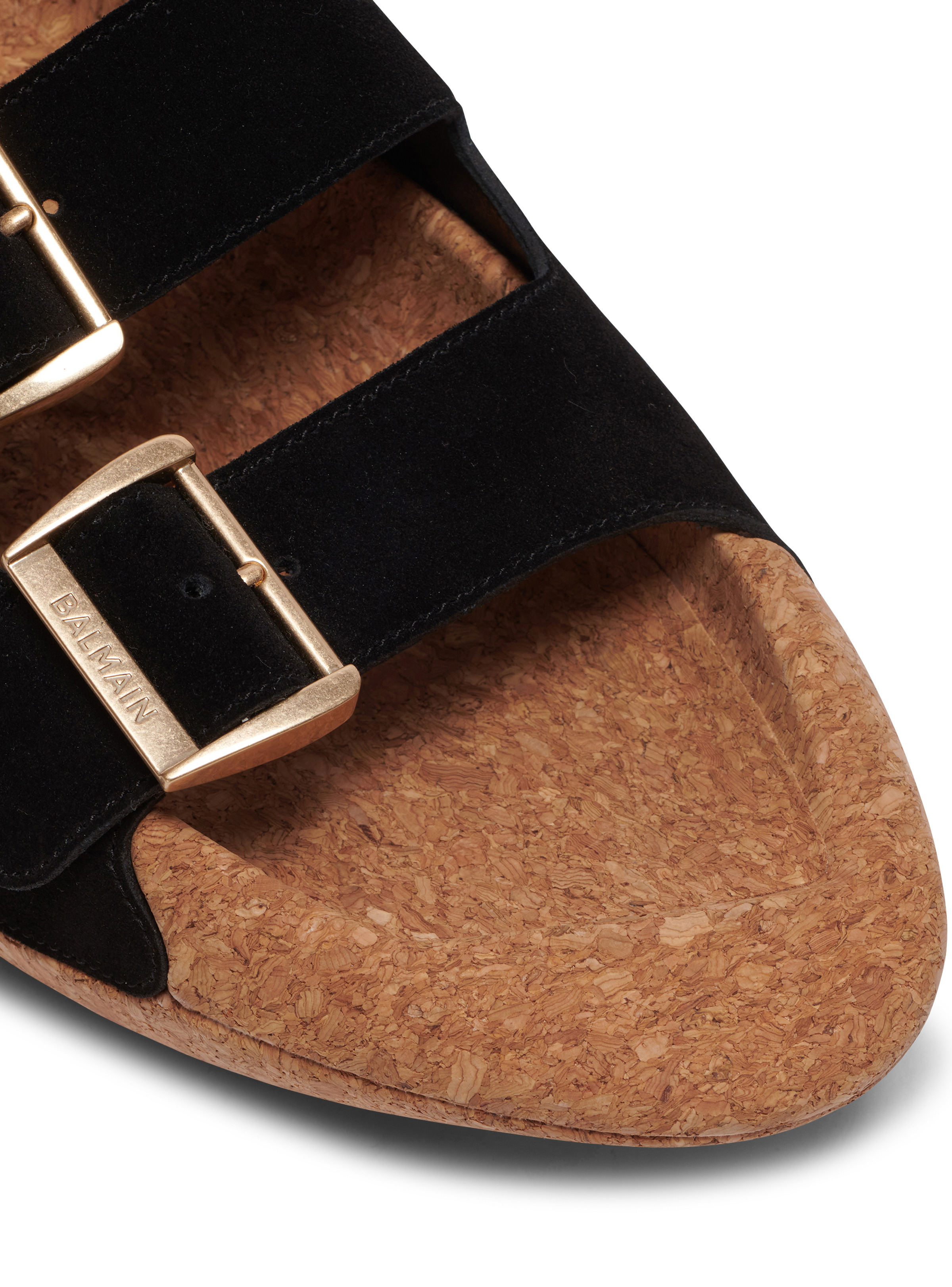 B-IT leather and cork mules - 6